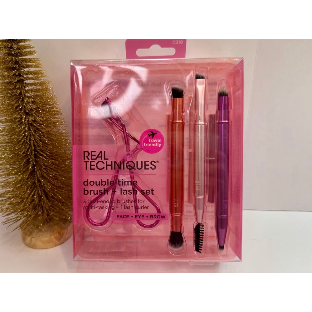 Women's REAL TECHNIQUES Double Time Brush + Lash Set